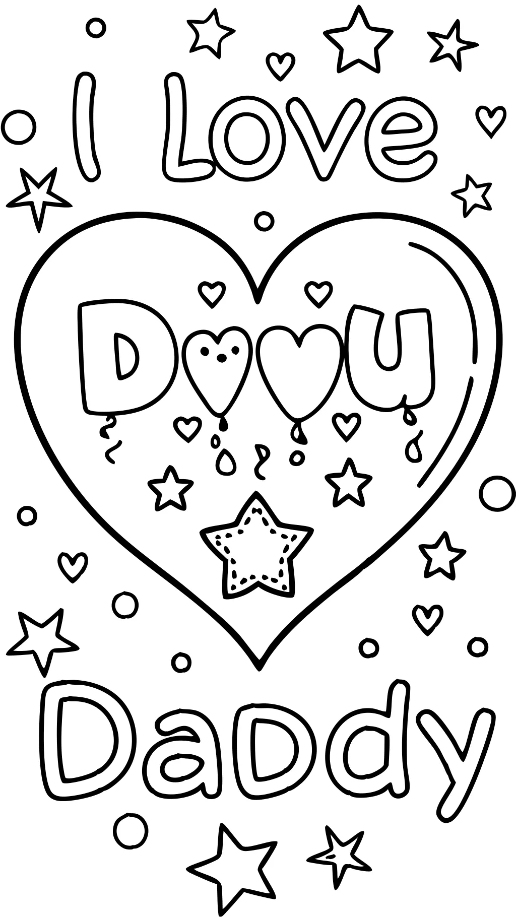 i love you daddy coloring pages